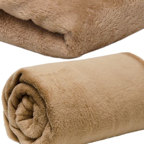 Microfibre Couverture 140x200 cm Couvre Plaid couleur brun
