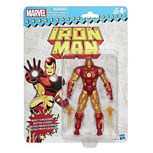 Figurine Iron Man de la collection rétro de 6 pouces Marvel