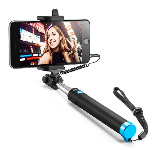 Perche à Selfie réglable sans Batterie avec câble