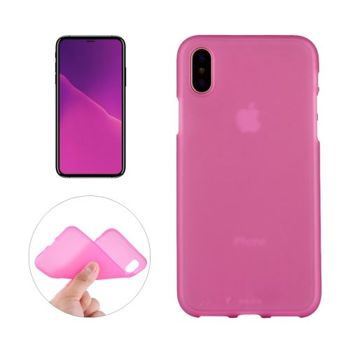 Iphone X / Xs Coque Protection Tpu Effet Givré Magenta Als81479