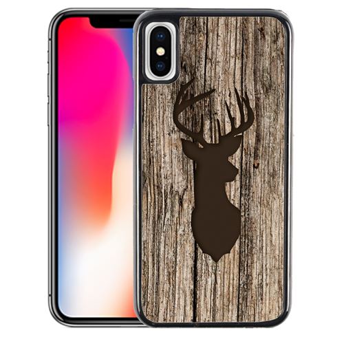Coque pour iPhone XS cerf bois
