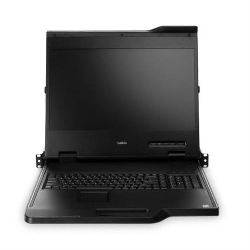 Belkin Widescreen Rack Console - Console KVM - PS/2, USB - fran�ais - 18.5 (18.5 visualisable) - rack-montable - 1366 x 768 - 1000:1 - 5 ms - VGA - 1U