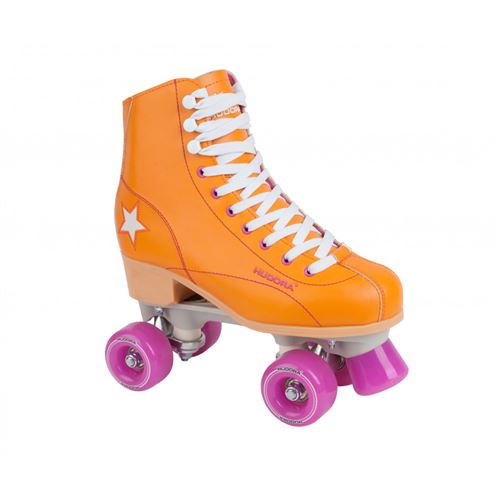 Hudora Patins à Roulettes Disco - Rollers - ORANGE/VIOLET - Taille 36