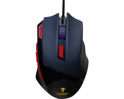 Souris Filaire Optique 9 Boutons 3200DPI Led Rétro-éclairage VESETI-V1 Black Berserker Gaming