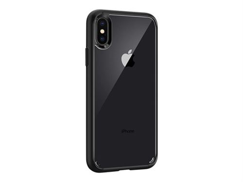 Spigen Ultra Hybrid Series - Coque de protection pour téléphone portable - polycarbonate, polyuréthanne thermoplastique (TPU) - noir mat (bas) - pour Apple iPhone X