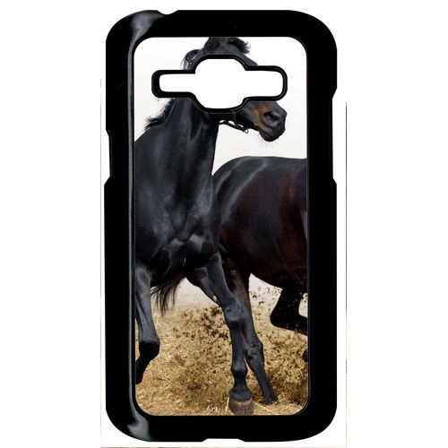 Coque Black Horses Compatible Samsung Galaxy J1 Transparent