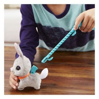 FurReal Friends lapin avec ceinture Walkalots Lil Wags12 cm gris