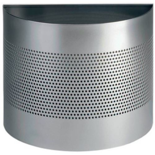 durable durable corbeille à papier demi-cercle, 20 litres, argent noir