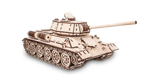 Eco-Wood-Art Kit de maquette 600 pcs T-34 Tank Bois