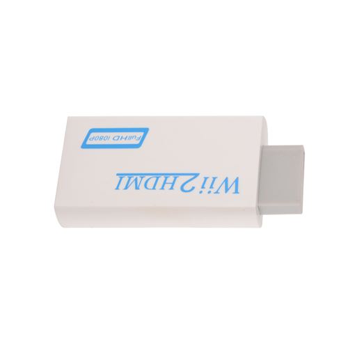 Adaptateur HDMI full HD 1080 p pour Nintendo Wii Wii U - Blanc +