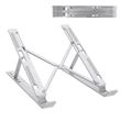 Support pliable pour ordinateur portable en alliage d'aluminium, argent