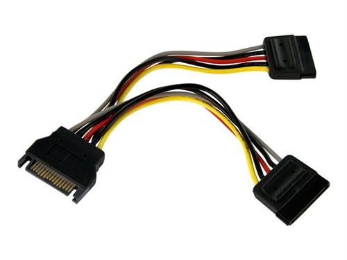 Startech.Com Adaptateur De Câble Répartiteur D'Alimentation En Y Sata 15 Cm - M/F - Répartiteur D'Alimentation - Alimentation Sata (M) Pour Alimentation Sata (F) - 15.2 Cm - Pour P/N: Bracket125Pt, Bracket125Ptp, Bracket425F, Pexusb311Ac3, S251Bu31Re