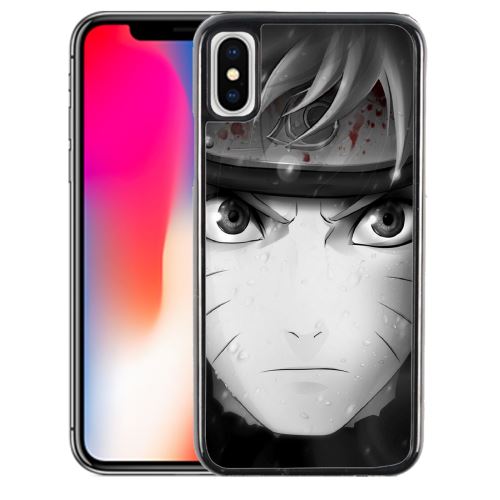 Coque pour iPhone XS naruto noir et blanc