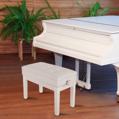10 Sur Rangement Simple Tabouret Chaise Banc Siege Capitonne Par Unite Centrale Piano Taille Reglable Blanc Achat Prix Fnac