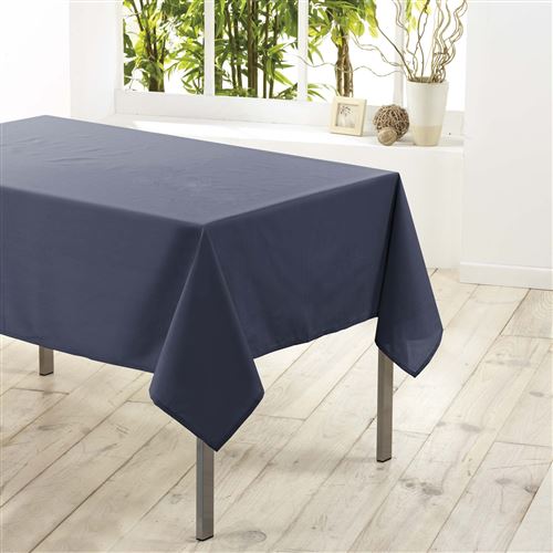 Nappe rectangle 140 x 200 cm polyester uni essentiel Beton
