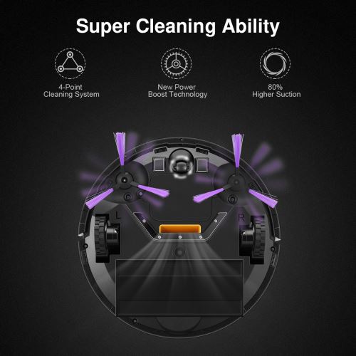 Aspirateur avec 4 mode de nettoyage Diggro kk320A1N EU Blanc Diggro Aspirateur robot kk320A1N avec 4 mode de nettoyage