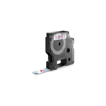 DYMO D1 - Auto-adhésif - rouge sur transparent - Rouleau (1,2 cm x 7 m) 1 cassette(s) bande d'étiquettes - pour LabelMANAGER 160, 210D, 210D Kit, 210D Kit Case, 280, 360D, 420P, 420P Kit, 500TS, PnP