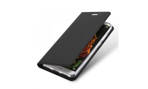 Etui folio pour Huawei Y6 2018 gris avec rabat latéral et fonction stand
