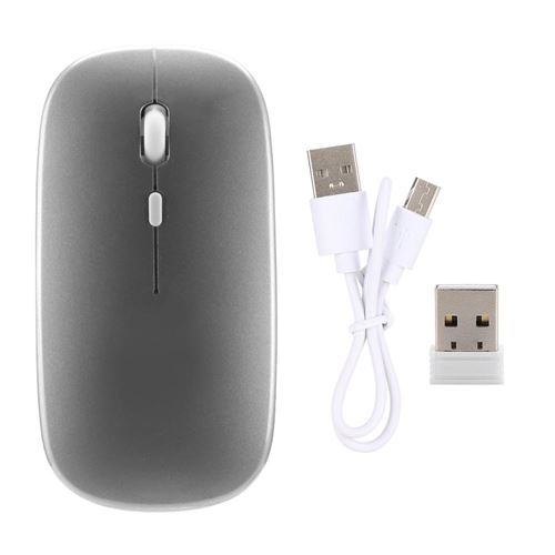 Générique Argent Souris Sans Fil Bluetooth + 2.4G Dual Mode