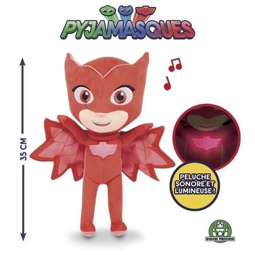 LES PYJAMASQUES Peluche Sonore et Lumineuse 35 cm Bibou