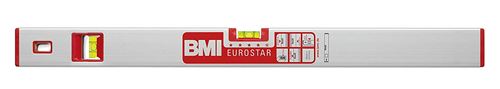 BMI 690050E Eurostar Alu-niveau à bulle, Argent/rouge, 50 cm