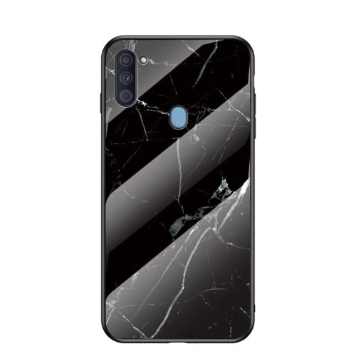 Coque en TPU hybride motif marbre noir pour votre Samsung Galaxy A11