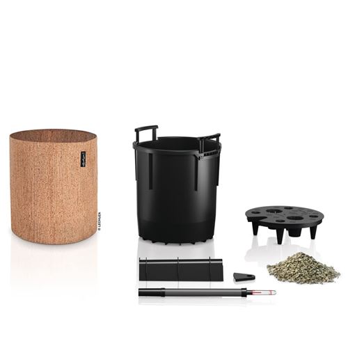 LECHUZA Jardinière TRENDCOVER 32 Cork ALL-IN-ONE Naturel clair