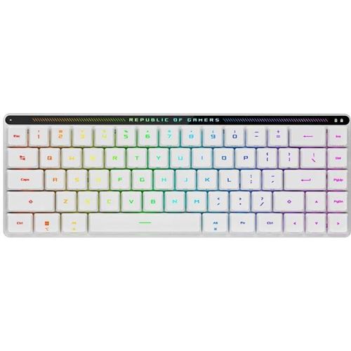 ASUS ROG Falchion RX - Toetsenbord - laag profiel - 65% (compact) - achtergrondverlichting - draadloos - USB, 2.4 GHz, Bluetooth 5.1 - QWERTY - VS - toetsschakelaar: ROG RX RED optisch mechanisch - wit