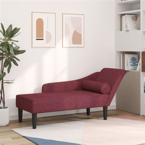 VIDAXL - Chaise longue de jardin - Rouge - Image 2