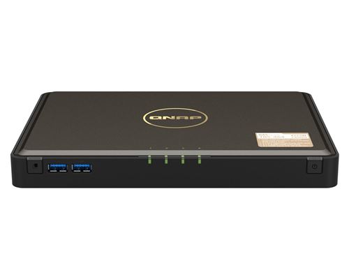  QNAP TBS-464 NASbook - Serveur NAS - 4 Baies - RAID 0, 1, 5, 6, 10 - RAM 8 Go - 2.5 Gigabit Ethernet - iSCSI support 