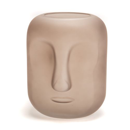 Non Communiqué Marron Vase Masque - Amadeus - Verre