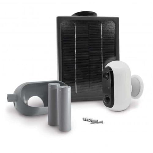 Caméra de Surveillance Avidsen 127070 Extérieur Sans Fil Vision Nocturne Détecteur de Mouvement Wi-Fi Blanc