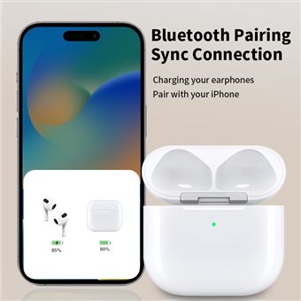 tui de recharge sans fil de remplacement compatible avec l'tui de recharge  AirPods 4th,Type C - Accessoire Audio - Achat & prix | fnac