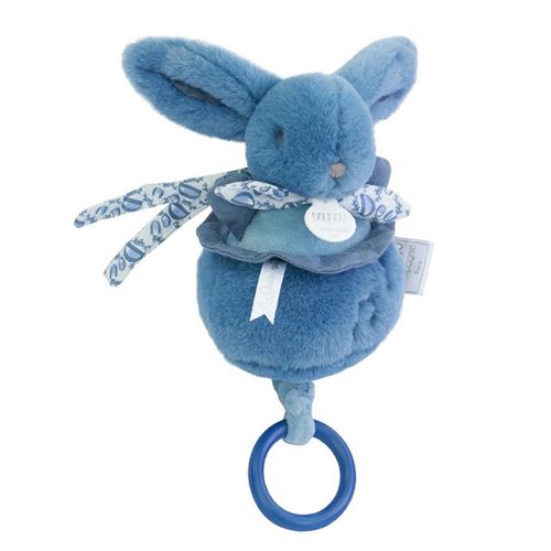 Non Communiqué Bleu Lapin Doudou - Boite À Musique Lapin 20 Cm
