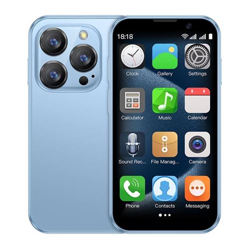 Mini Smartphone Petite Taille 3 Pouces Android 9 Dual SIM 2GB+16GB Rose Bleu YONIS