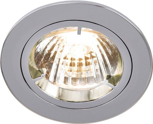 Knightsbridge GU10 Downlight Fixe Twist & Lock Encastré, Chrome, 230V