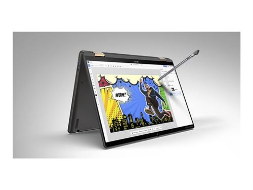 Acer Chromebook Plus Spin 714 Cp714-1Hn - Conception Inclinable - Intel Core Ultra 7 - 155U / Jusqu'À 4.8 Ghz - Chrome Os - Intel Graphics - 16 Go Ram - 512Go SSD - 14" Ips Écran Tactile 1920 X 1200 - Wi-Fi 6E - Gris Acier - Clavier : Français