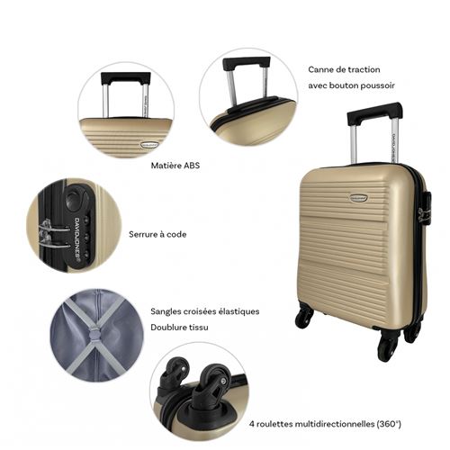 Valise cabine rigide Truck ABS 55cm - TR10581P - Couleur