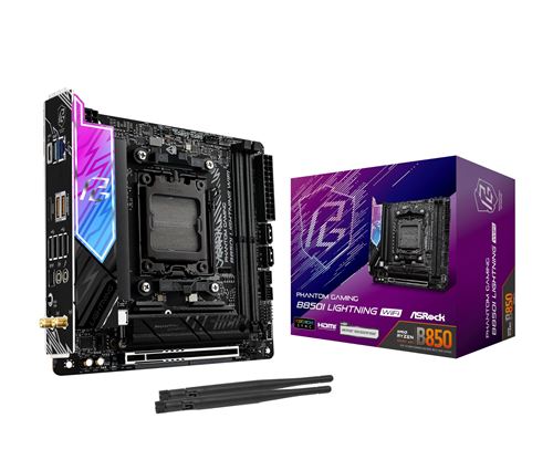 Non Communiqué Asrock Carte Mère B850i Phantom Gaming Lightning Wifi (Amd Am5) Mini Itx