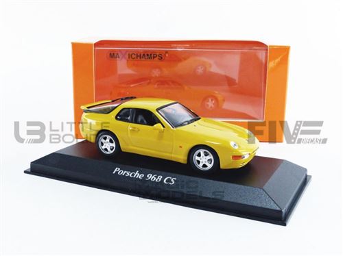 Voiture Miniature de Collection MAXICHAMPS 1-43 - PORSCHE 968 CS - 1993 - Yellow - 940062321