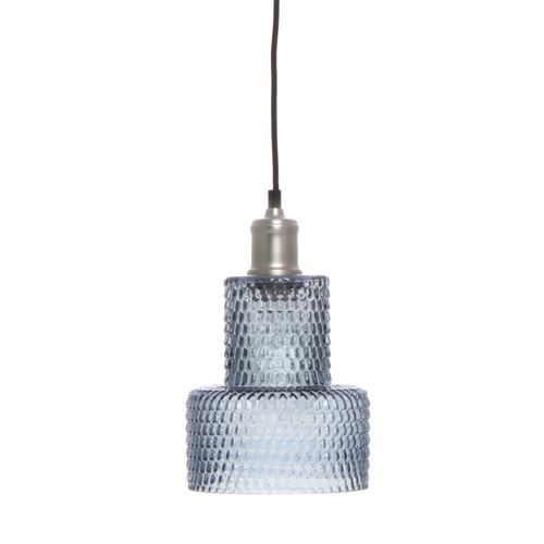 Non Communiqué Bleu Lampe Suspension En Verre "Mona" 27Cm