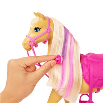 Coffret Barbie Toilettage des Chevaux avec poupée incluse