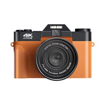 LINFE Appareil photo numérique haute définition Micro SLR 4K Orange - 1