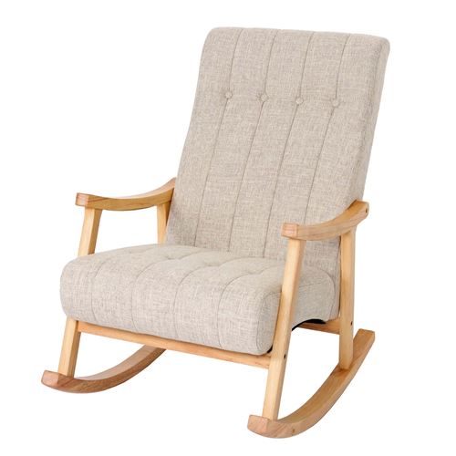 Mendler Fauteuil À Bascule Relax - Crème - Image 3