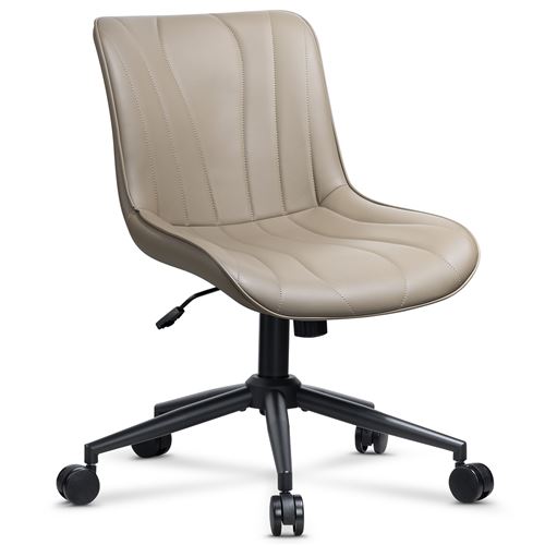 Chaise de bureau Ergonomique BIGZZIA, élévateurs et pivotants, avec roullettes, pour le bureau, salon, chambre, Marron