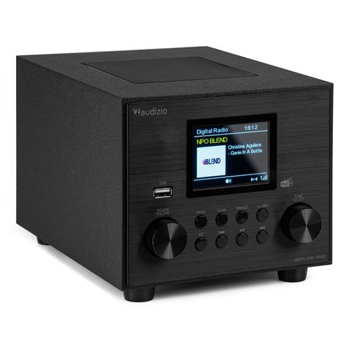 Audizio Vieste Radio Dab+ Fm Bluetooth 5.0 - Noire, Subwoofer Intégré, Écran Couleur 2,8, Port Usb Avec Télécommande