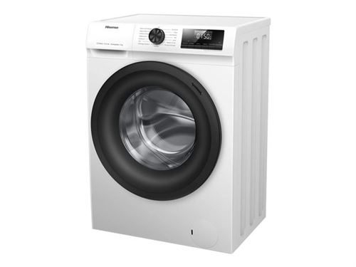 Hisense Série Qe W1214Qe - Machine à Laver - Largeur : 59.5 Cm - Profondeur : 66 Cm - Hauteur : 88.5 Cm - Chargement Frontal - 76 Litres - 12 Kg - 1400 Tours/Min - Blanc