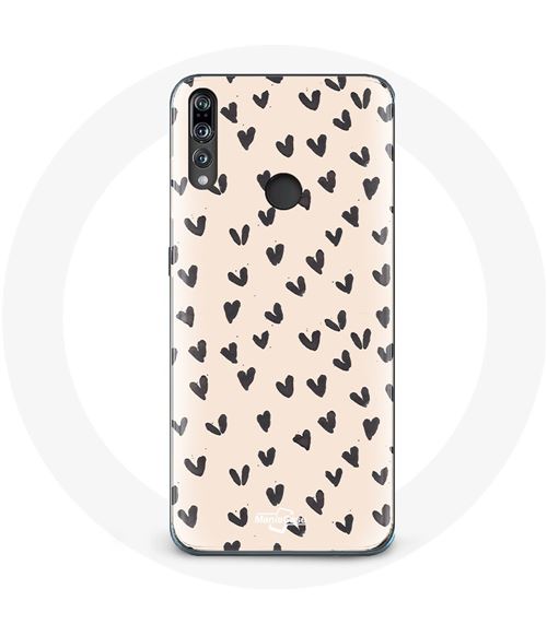 Coque pour Huawei p30 lite Fond de texture abstraite coeurs noirs Maniacase