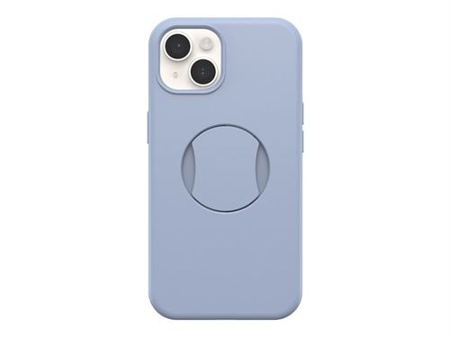 OtterBox OtterGrip Symmetry Series - Coque de protection pour téléphone portable - compatibilité avec MagSafe - polycarbonate, caoutchouc synthétique - vous faites du bleu (bleu) - pour Apple iPhone 15 Plus