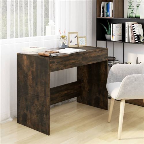 vidaXL Bureau Chêne fumé 101x50x76,5 cm Aggloméré